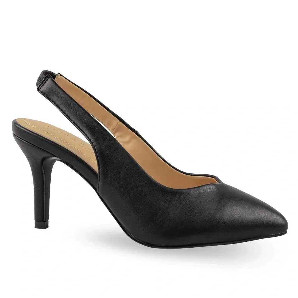 ๐ท Chase & Chloe Pointy Toe Slingback Heels - Picture 1 of 4